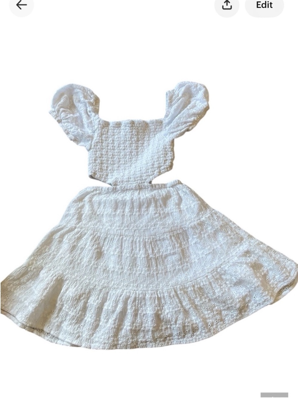 Katie J NYC
Katie J NYC
KatieJ NYC White Eyelet Smocked
Dress Size Medium